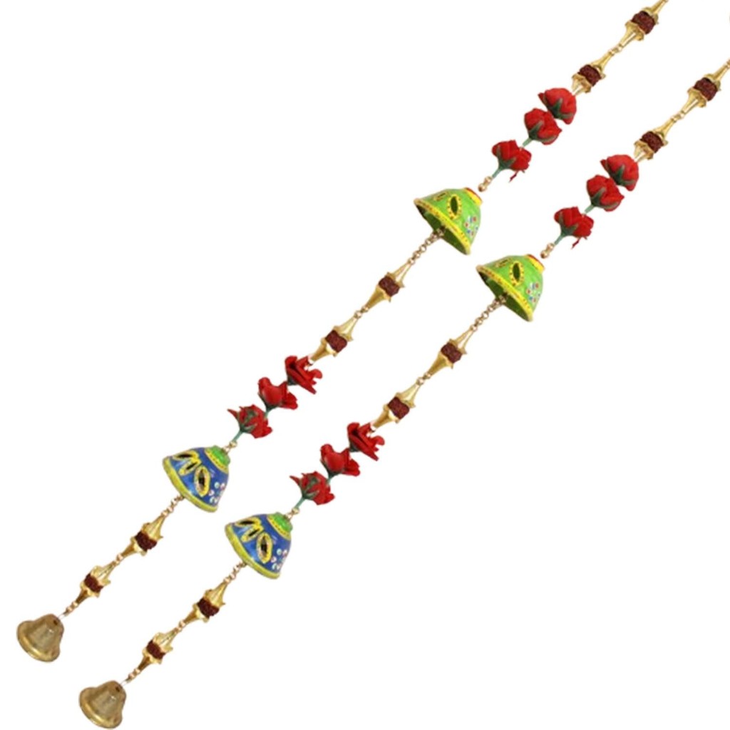 Banaras Handpainted Heavy Wooden & Terracotta Toran 13