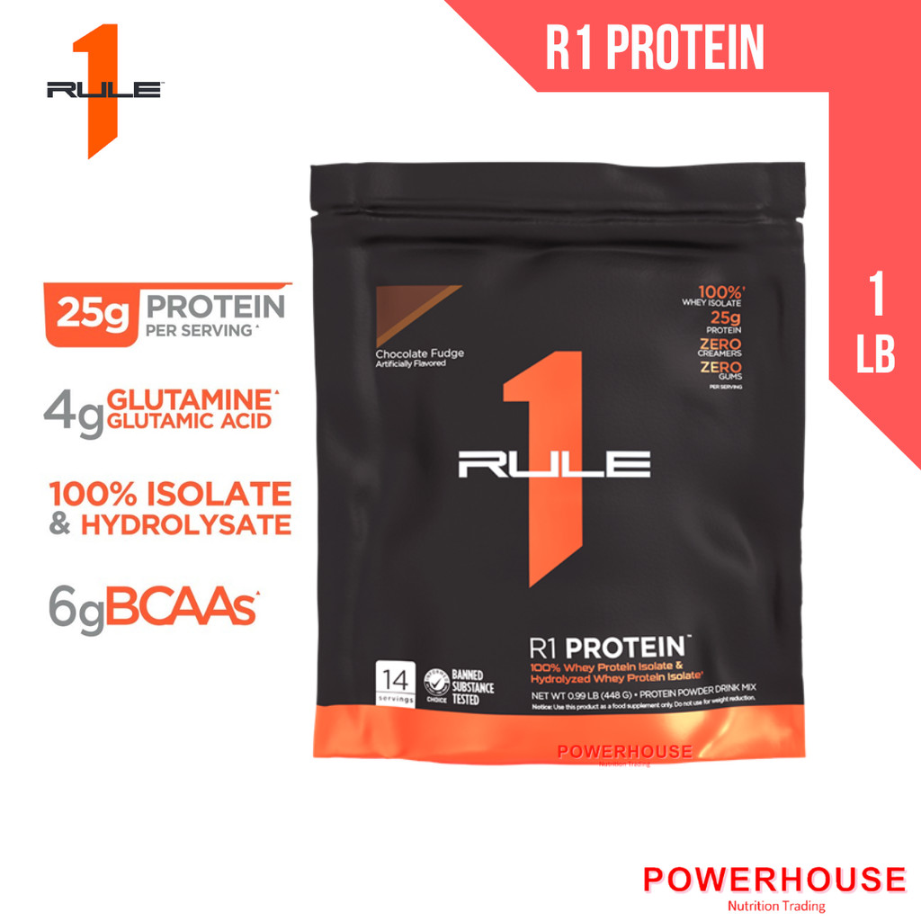 Rule 1 Protein 100% Whey Isolate & Hydrolyzed Whey Protein Isolate, 1lb [R1 Protein, Muscle Recovery] | Shopee Malaysia