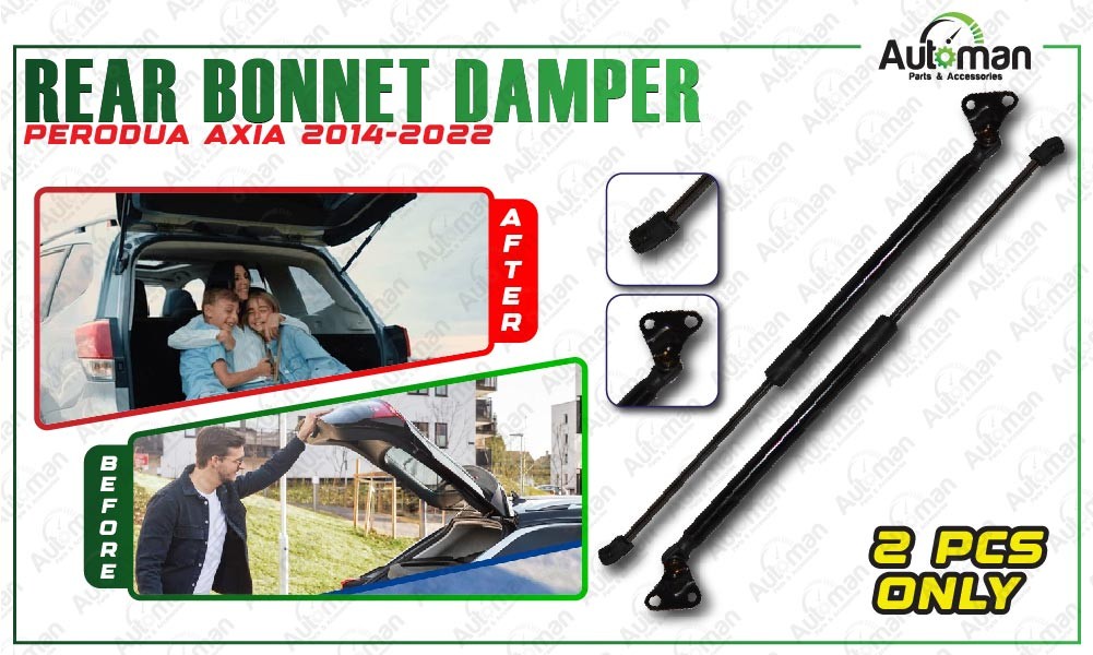 Perodua Axia 2014 - 2022 Rear Bonnet Hood Absorber Damper Gas Lifter ...