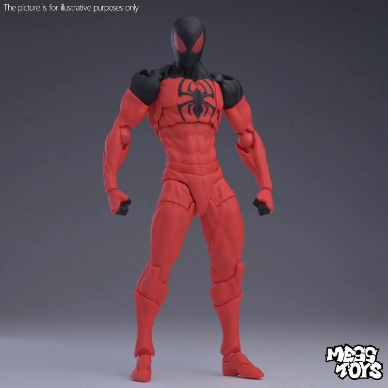 Mess/CT Toys Spiderman Action Figure Red Spider Man Symbiote Suit ...