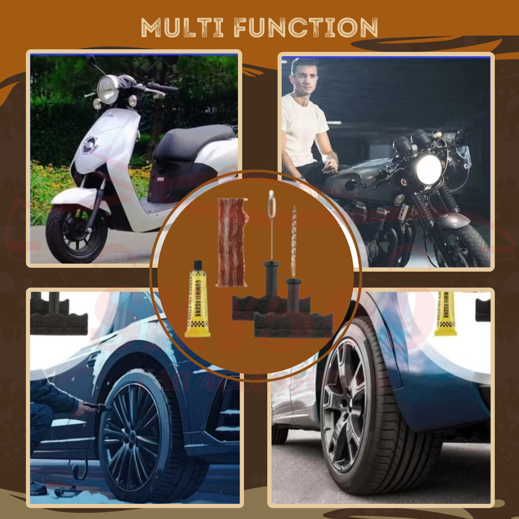 Car Motorcycle Self Vulcanizing Tubeless Tyre Puncture Repair Kit