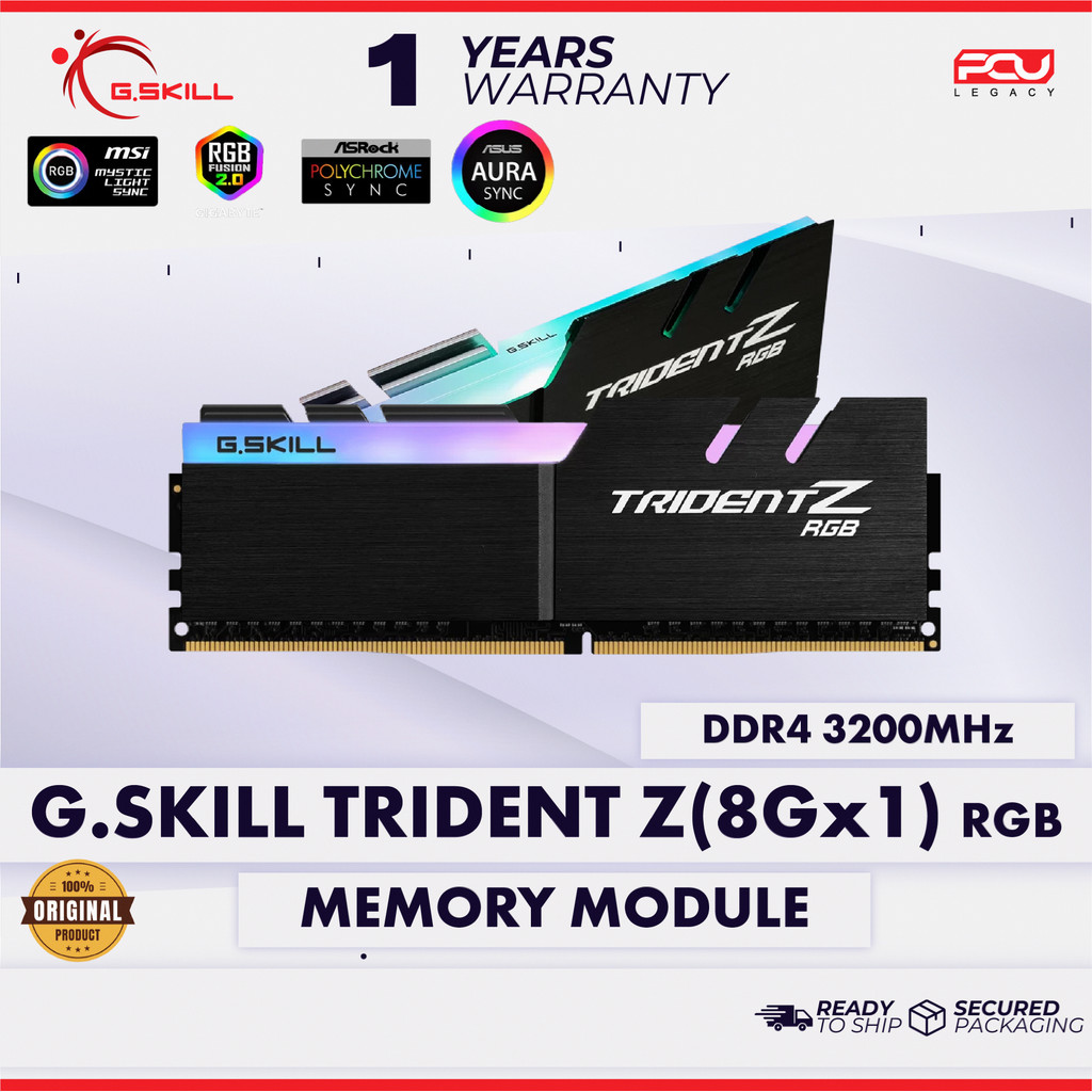 G.SKILL TRIDENT Z RGB 8GB 3200MHZ DDR4 RAM | Shopee Malaysia