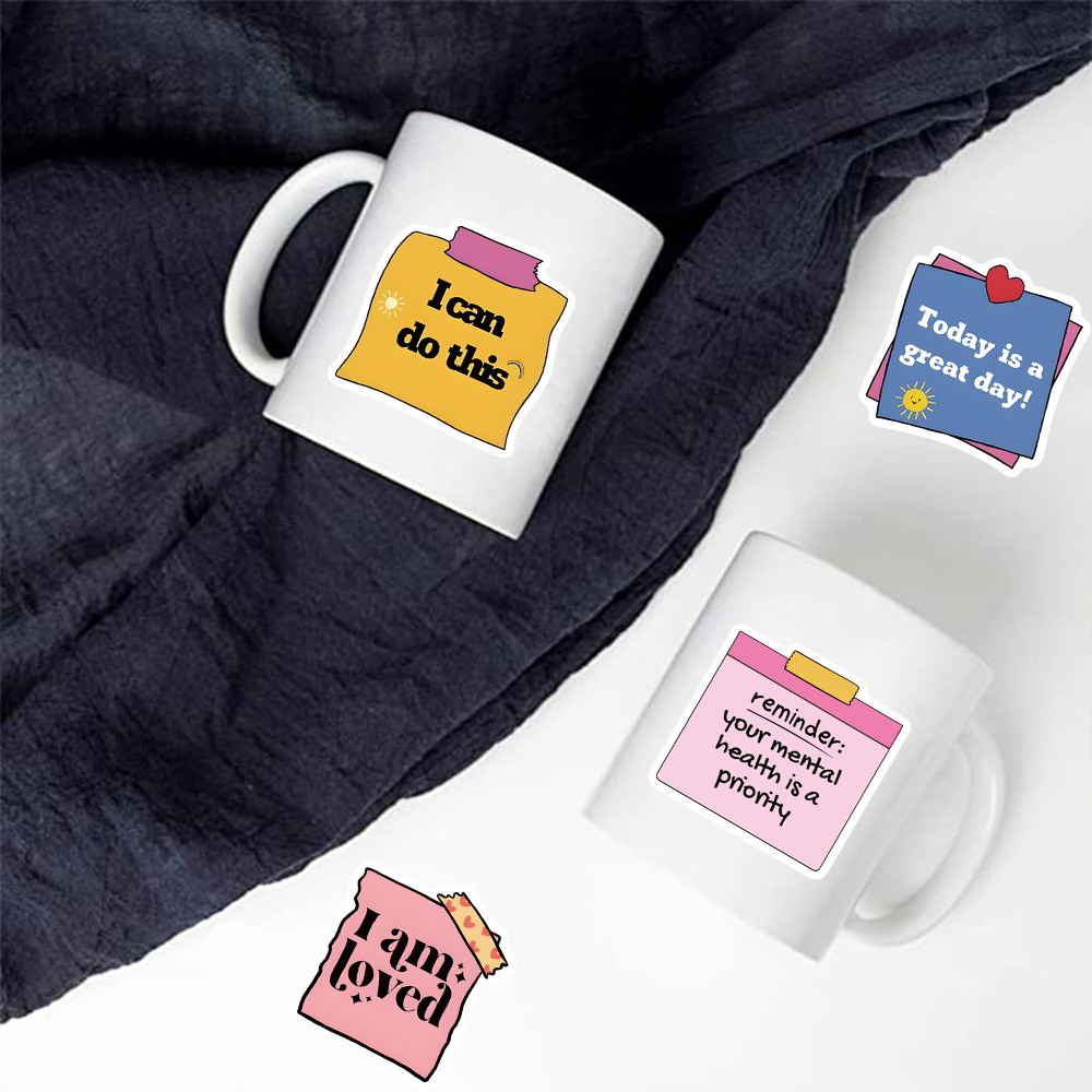 INSPIRATIONAL QUOTES REMINDER NOTES 50 pcs Waterproof Non Repeating ...