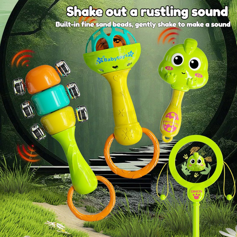 Baby Rattle Toy Newborn Infant Handheld Grabbing Rattle Teether Toy ...