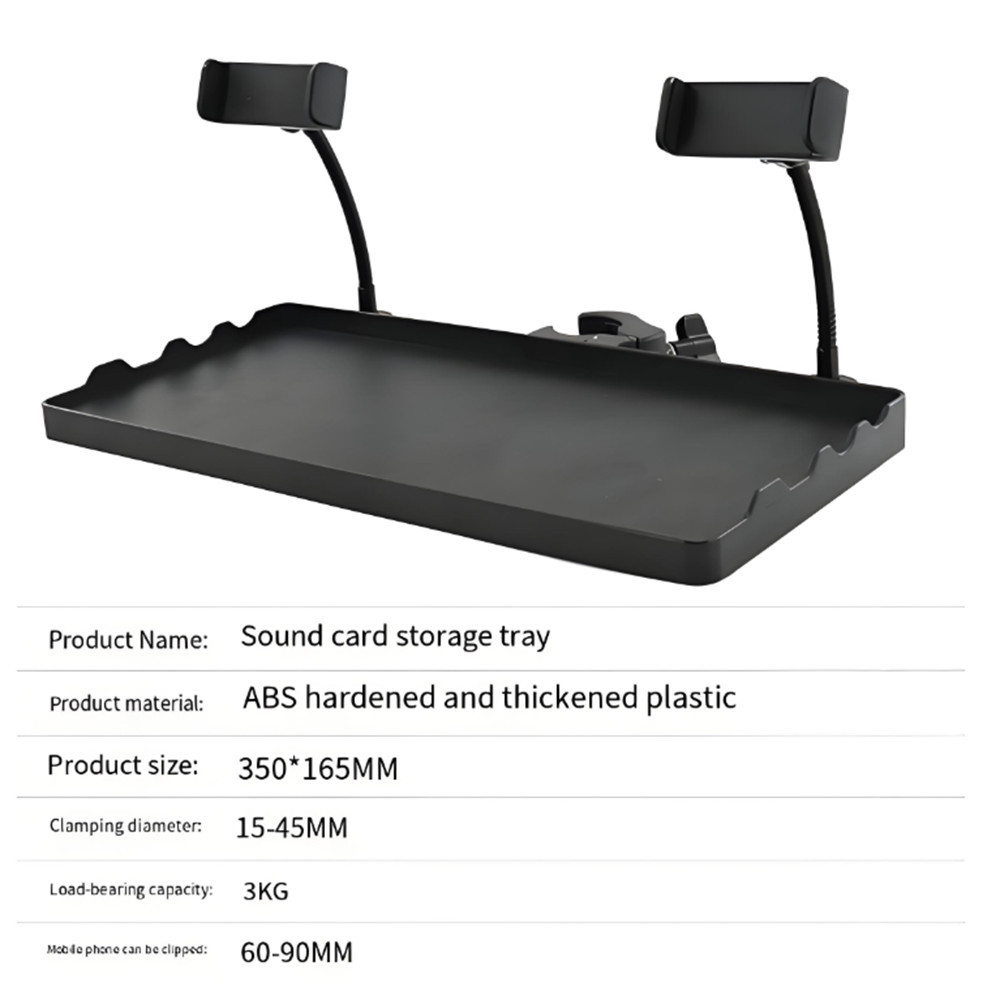 Extended-length large sound card tray, adjustable live streaming phone ...