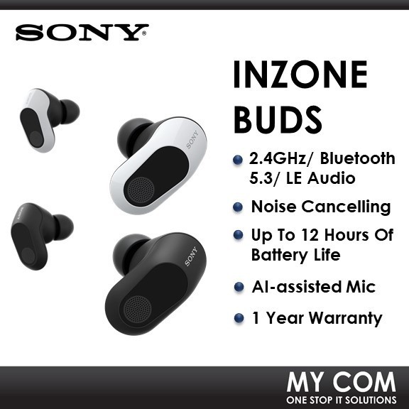 Sony INZONE Buds Truly Wireless Bluetooth Noise Cancelling Gaming ...