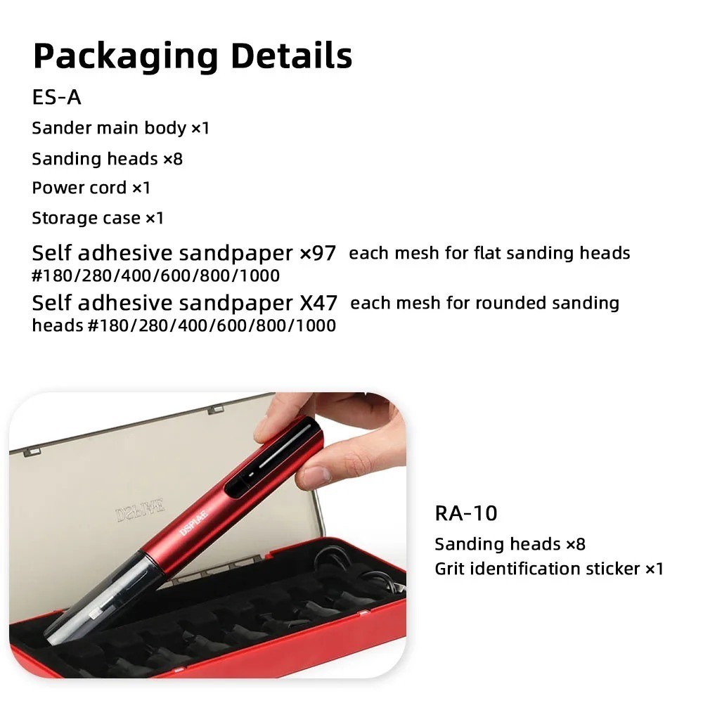 DSPIAE Reciprocating Sanding & Polishing Tool – Rechargeable, For Gundam & Military Models