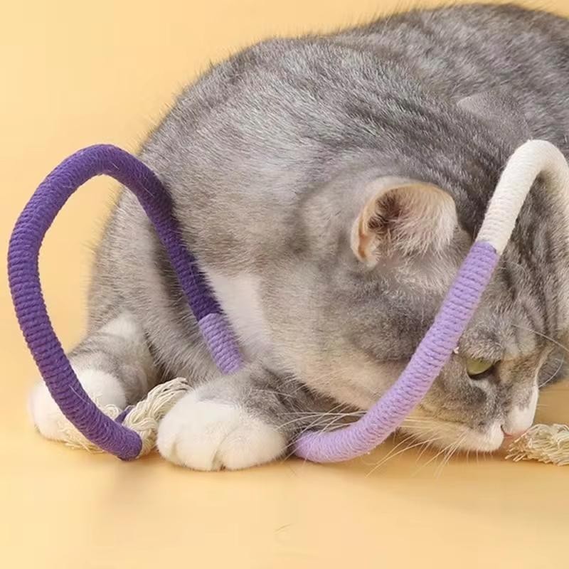 mainan kucing Catnip Toy Cat Bite Rope Toy Cat Teeth Grinding Rope Cat ...