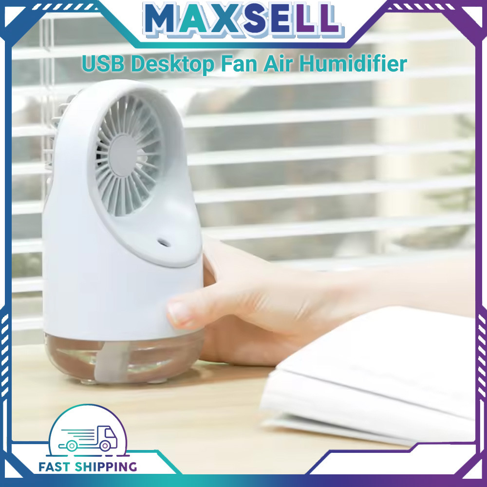 Mini Fan Air Humidifier With LED Air Diffuser USB Humidifer Purifier ...
