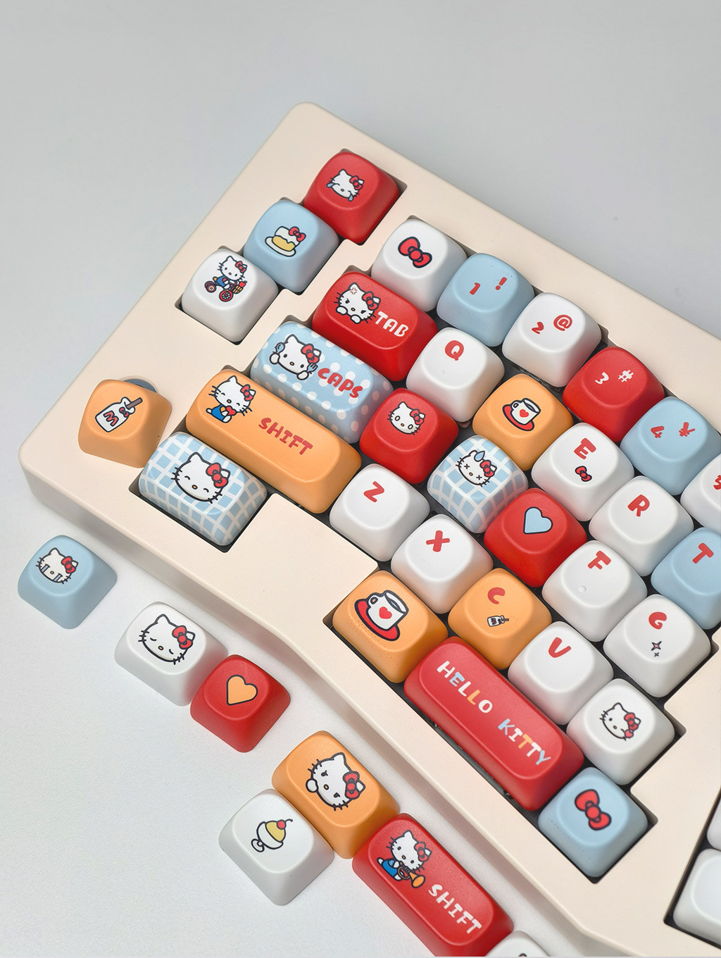 Hello Kitty Keycaps MOA Profile 130 Keys PBT Dye Sublimation Aula F75 ...