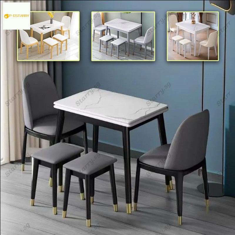 Foldable Small S·T Dining Table Unit Rock Panel Dining Modern Simple ...