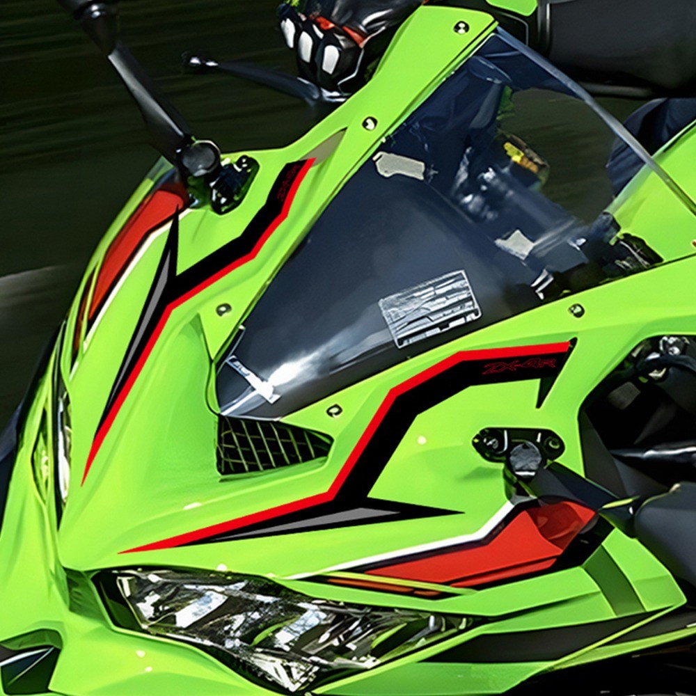 For Kawasaki ZX-4R ZX-4RR ZX4R ZX4RR Motorcycle Fairing Head Stickers ...
