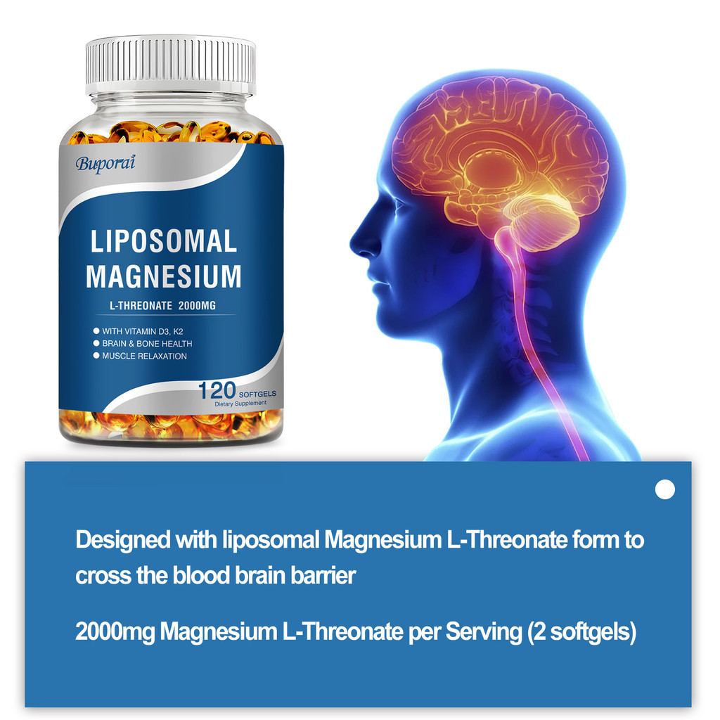 Buporai Liposomal Magnesium LThreonate 2000 mg Magnesium Supplement