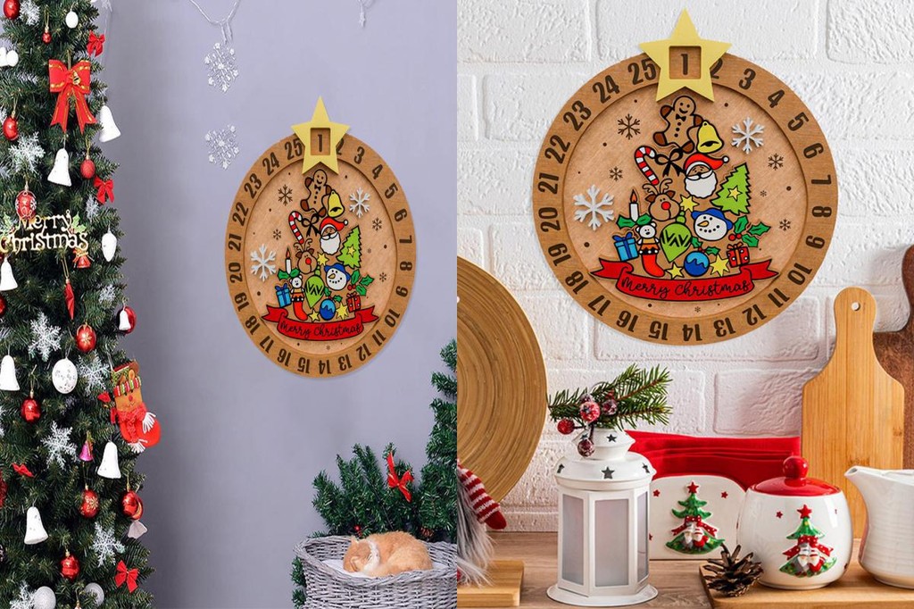 {tshitoli} Nativity Scene Countdown Display Rotating Christmas ...