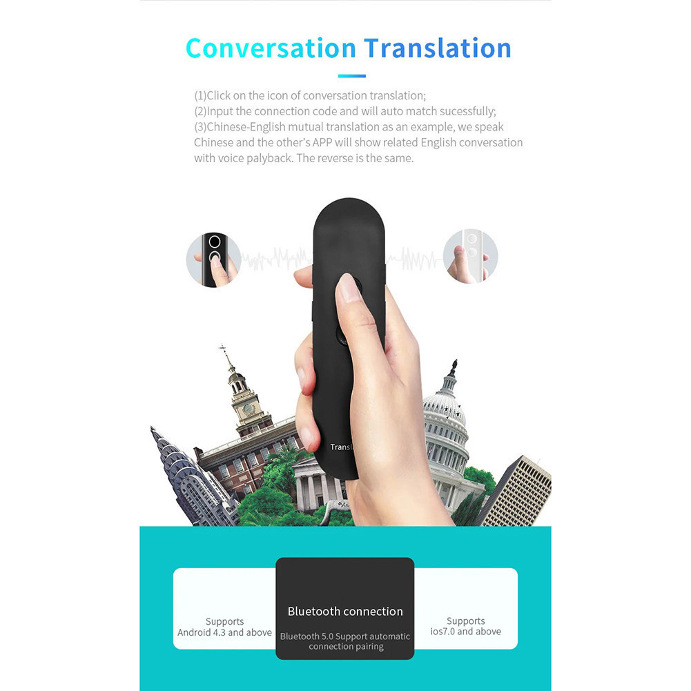 T4 Portable Language Translator Device 97 Languages Accents Instant ...