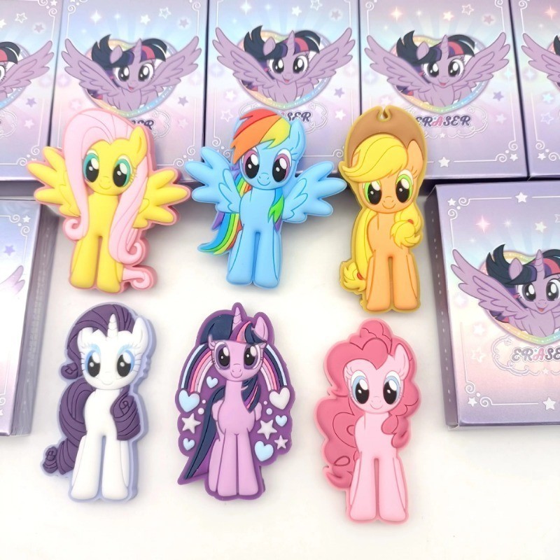 1pcs My Little Pony Image Cartoon Stereoscopic Design Blind Box Eraser ...