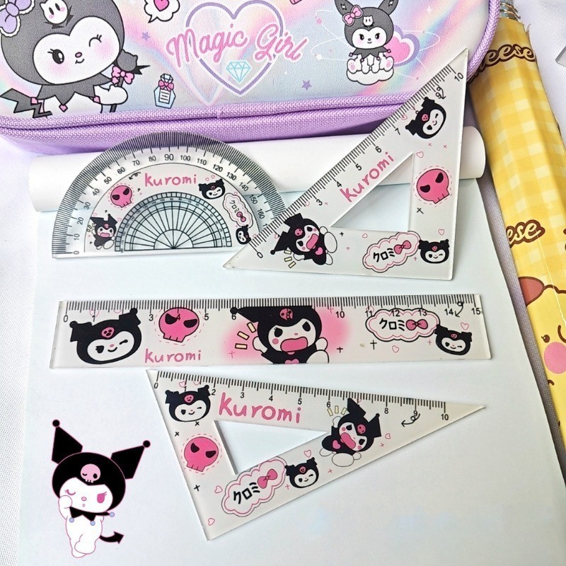 Cartoon Crayon Shin-chan Student Ruler 4 Piece Set Kawaii My Melody ...