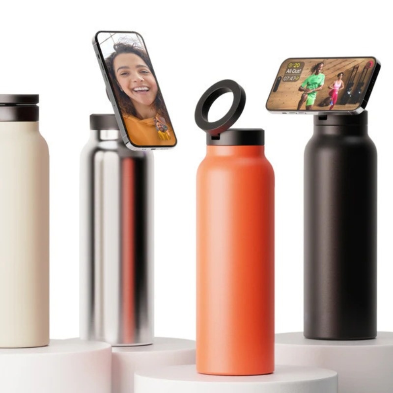 Thermal Mug 24oz Magnetic Cell Phone Holder Sports Bottle 304 Stainless ...