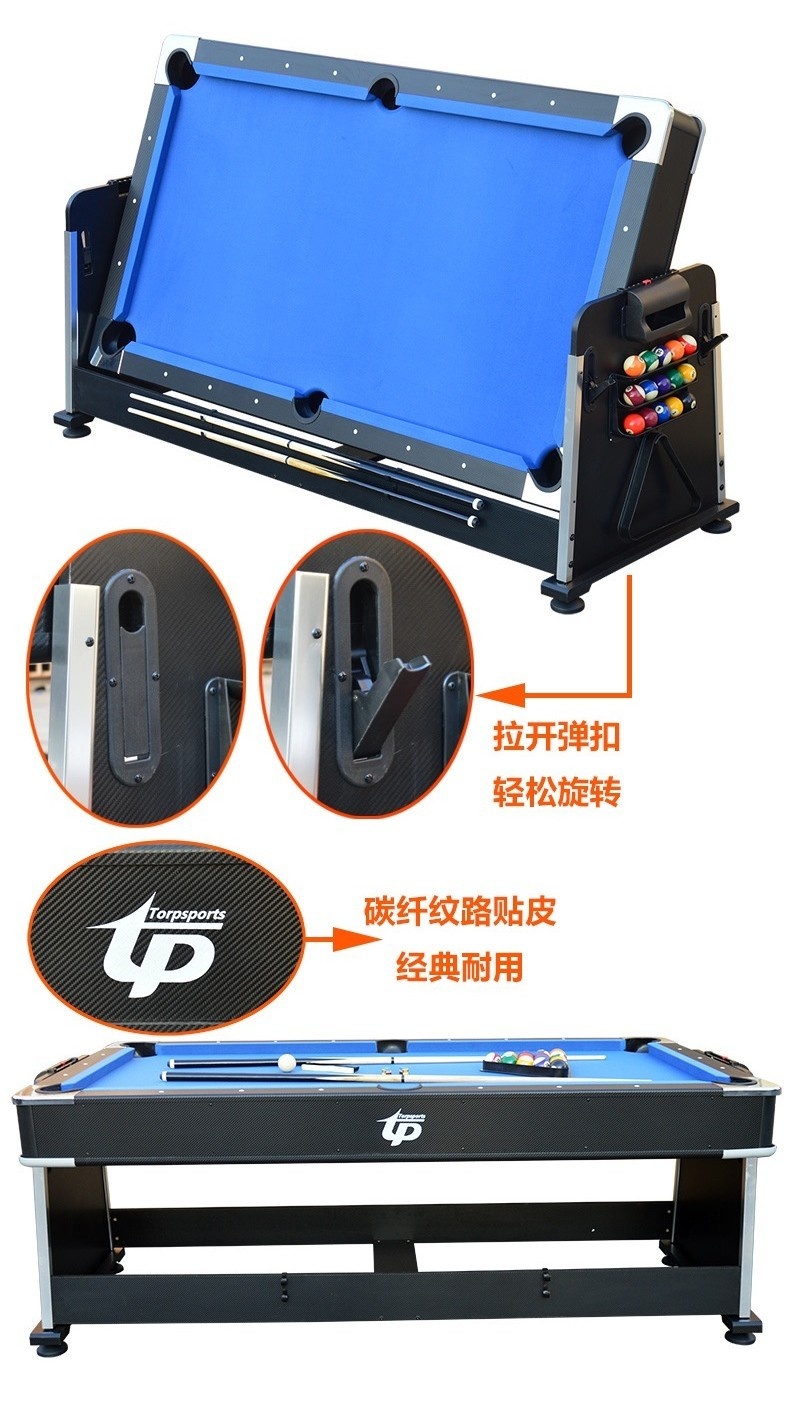 7-foot 4-in-1 Billiard Table Pool Table Adult American Black 8 Billiard ...