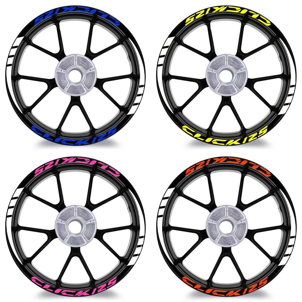 Honda Click 125 125i Wheel Hub Reflective Stickers V1 V2 v3 rim sticker ...