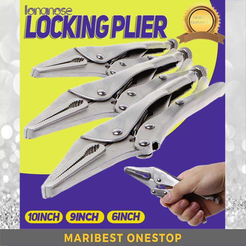 10inch 9inch 6inch Locking Pliers Long Nose Straight Jaw Lock Vise Grip ...