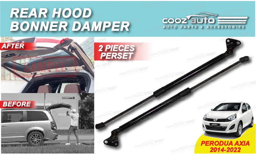 Perodua Axia 2014 - 2022 Rear Bonnet Hood Absorber Damper Gas Lifter ...