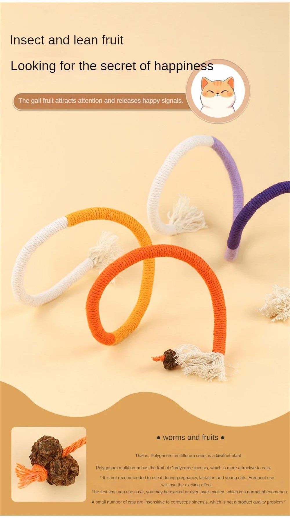 mainan kucing Catnip Toy Cat Bite Rope Toy Cat Teeth Grinding Rope Cat ...