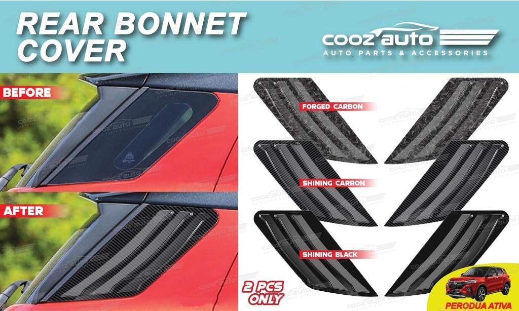 Perodua Ativa 2021 - 2025 Rear Bonnet Window Triangle Louver Cover ...
