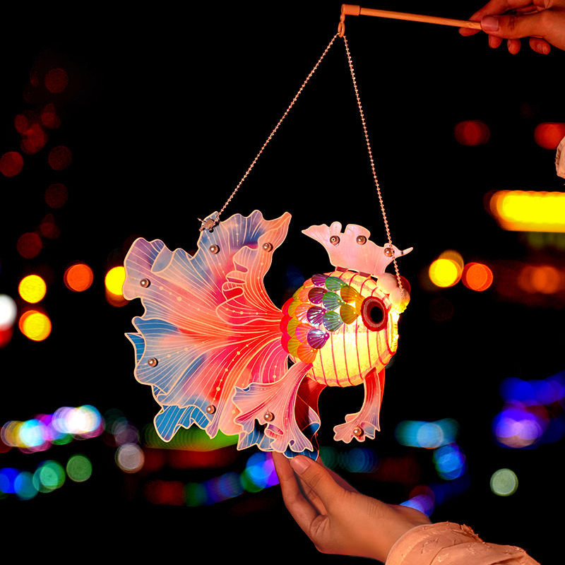 2025 Mid Autumn Lanterns DIY Lucky Fish Lantern Weave Moon Night Light ...