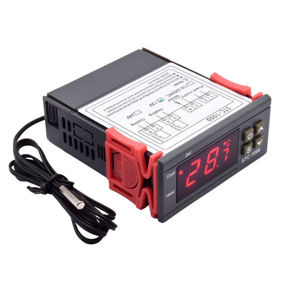 【HDS01】Temperature Controller STC-1000 12V/24V/110V-220V Digital LCD ...