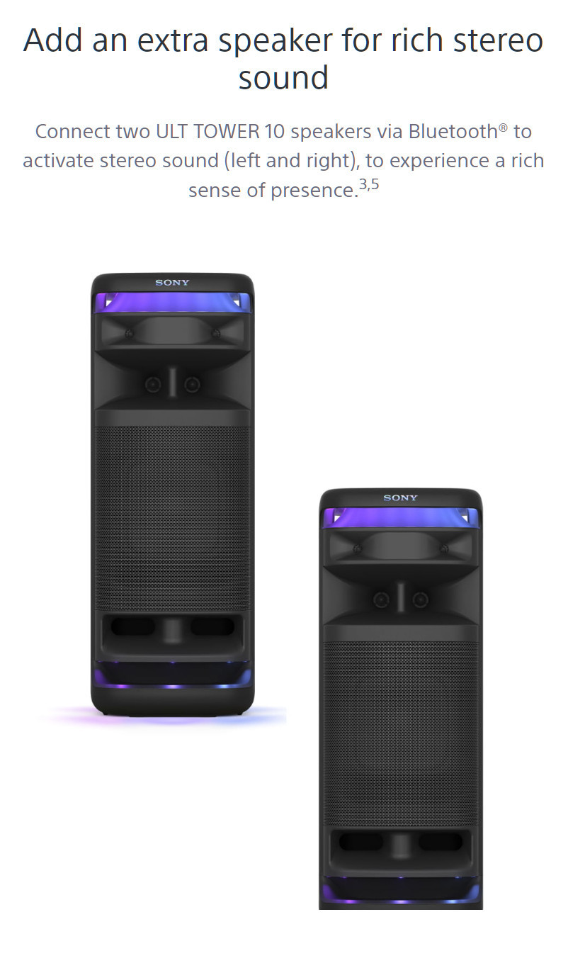 Sony ULT TOWER 10 ULT ULT1000 / ULT 1000 POWER SOUND series | ULT Tower ...