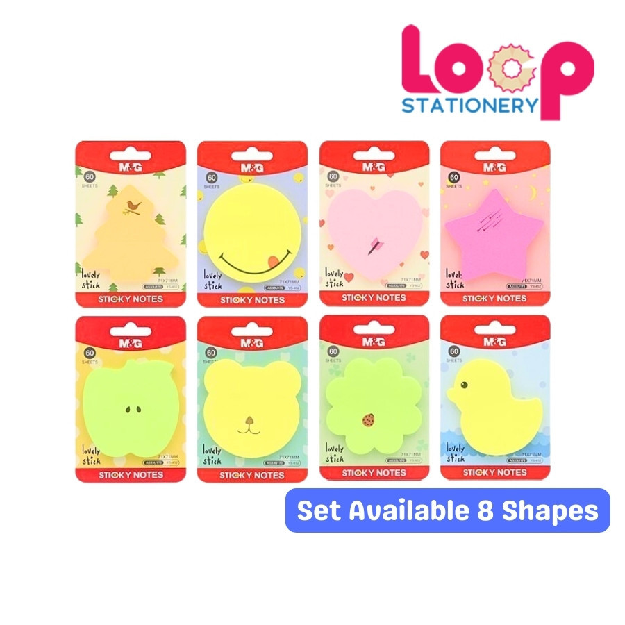M&G Sticky Notes Fancy Neon Colour 8 Shapes | Shopee Malaysia