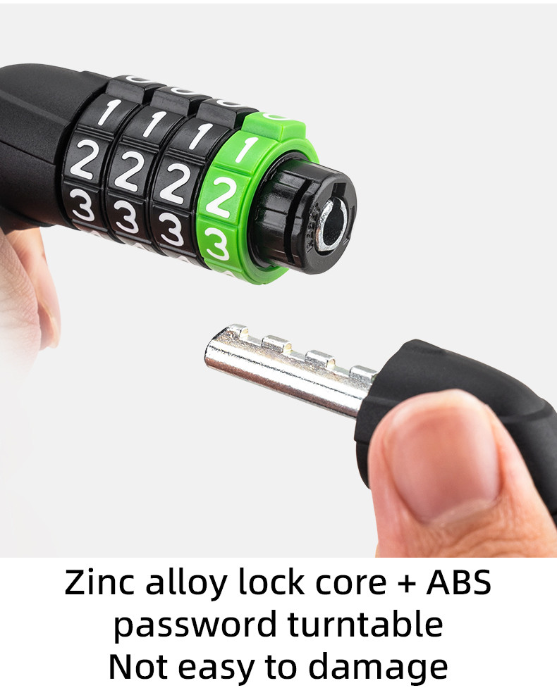 【MY Delivery】ROCKBROS Bike Lock Steel Cable Password Lock Anti Theft ...