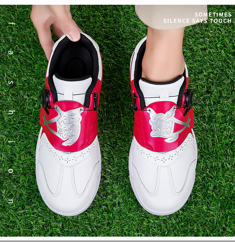 Fashion Men's Waterproof Golf Shoes Breathable Cushioning Sneakers