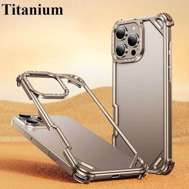HOCE Aluminum Alloy Frameless Case For iPhone 17 Air 16 17 Pro Max 17 ...