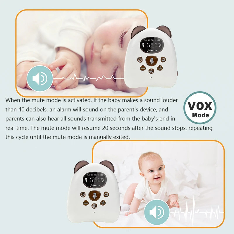 2.4Ghz Wireless Long Range Voice Intercom Baby Monitor Audio Sender ...