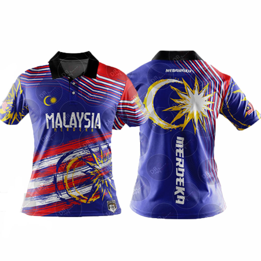 Tactical Microfiber Sublimation Printed T-shirt Merdeka 2025 Baju ...