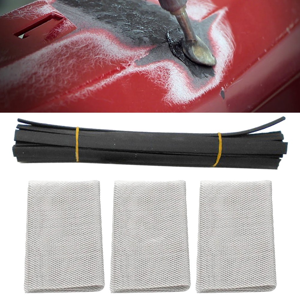 【JDZH】10pcs 23x1cm Plastic Welding Rods with 3 Repair Mesh For PP ...