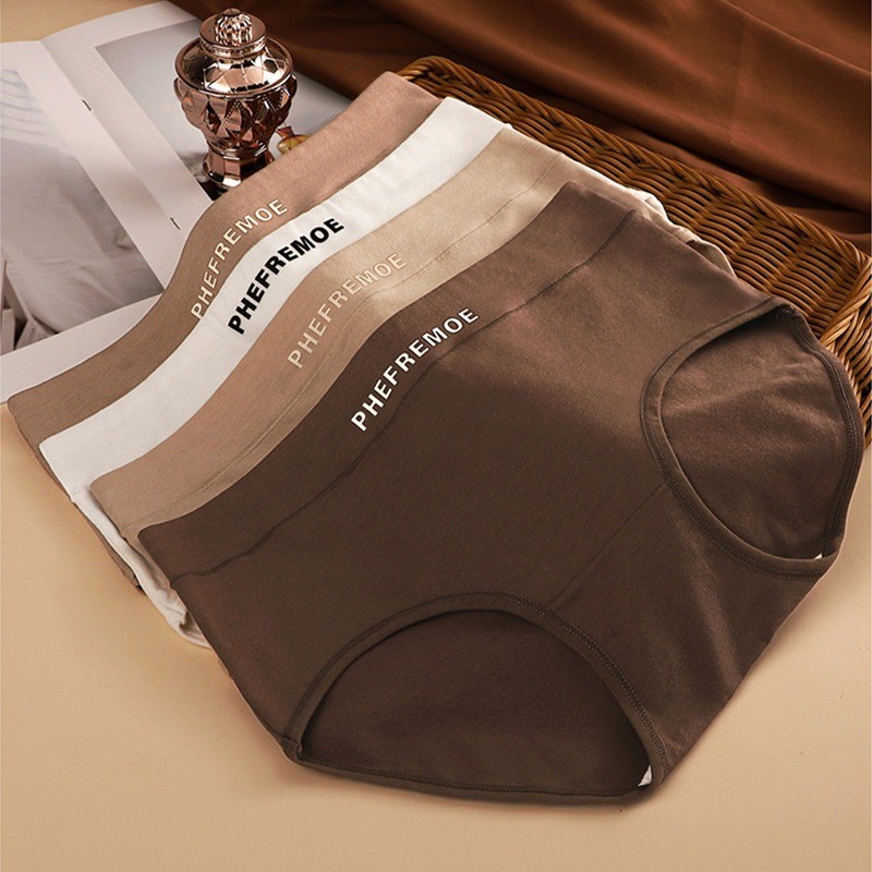 ECMLN Maillard Color Briefs for Women Pure Cotton PantyComfortable Anti ...
