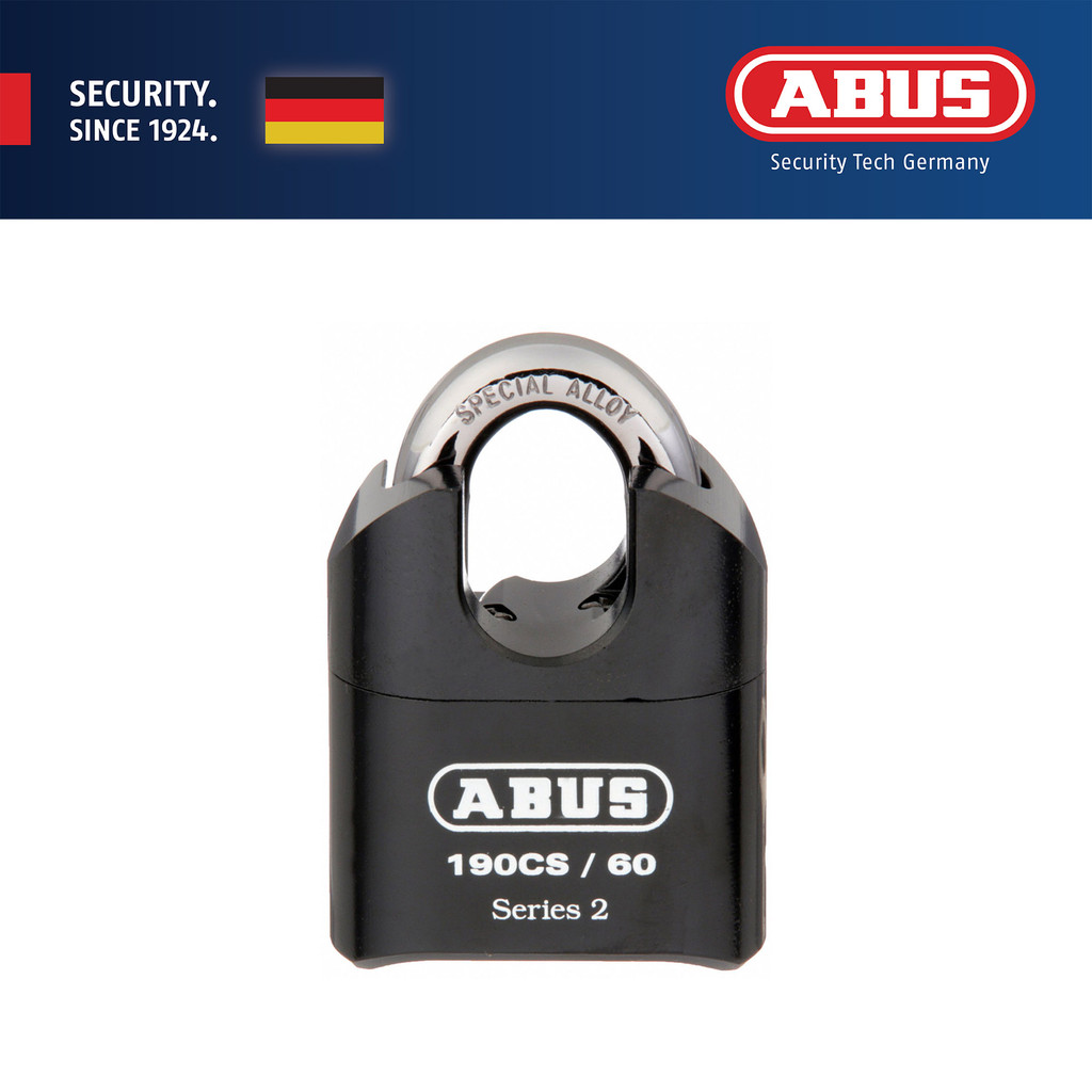 ABUS 190CS/60 High Security Solid Steel Combination Padlock - Closed