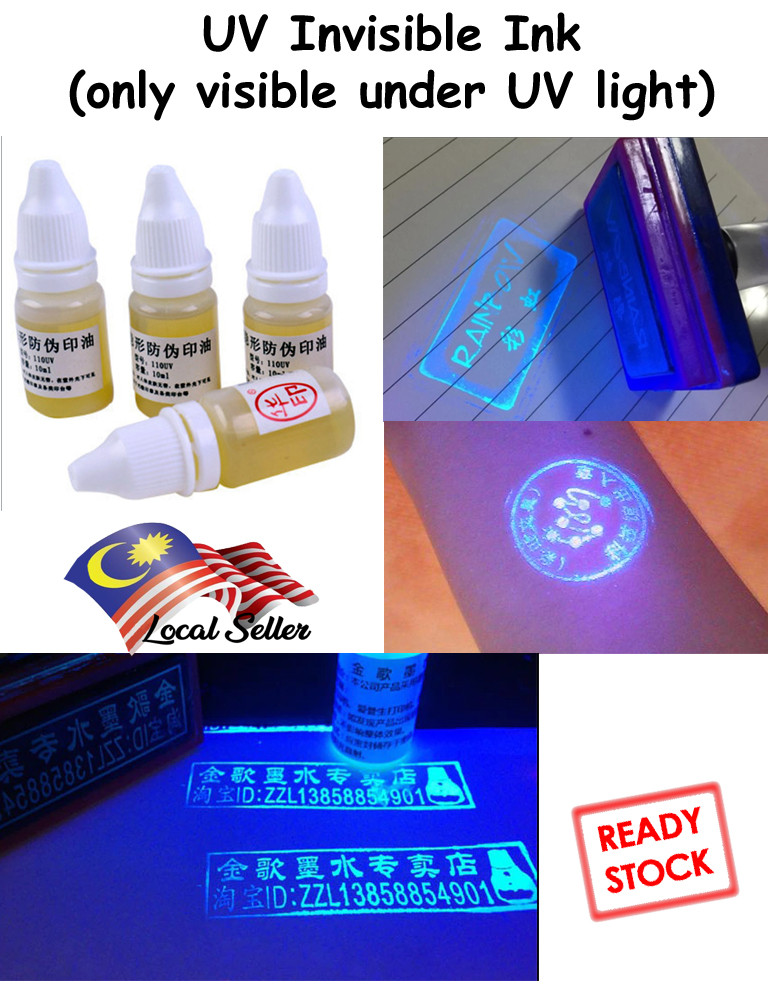 Water Proof & UV Invisible Ink (For Pre Ink Rubber Stamp) | Shopee Malaysia