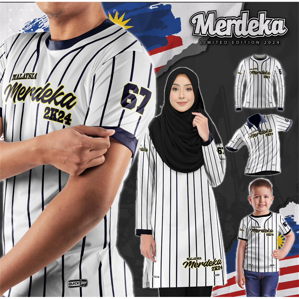 Merdeka 67 Tahun 2024 Sublimation Tshirt | Baju Merdeka SHIRTS ...