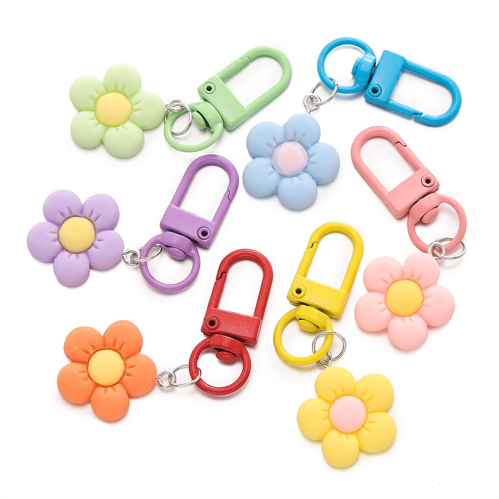 St.kunkka 1Pcs Alloy Keychain Keychain with Colorful Flowers for Bag ...