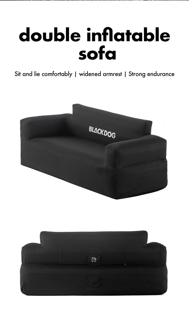 BLACKDOG SOFA Outdoor Double Inflatable Sofa Portable Camping Air Bed ...