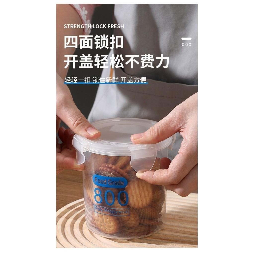 Food Storage Stackable Airtight Container Transparent Plastic Round ...