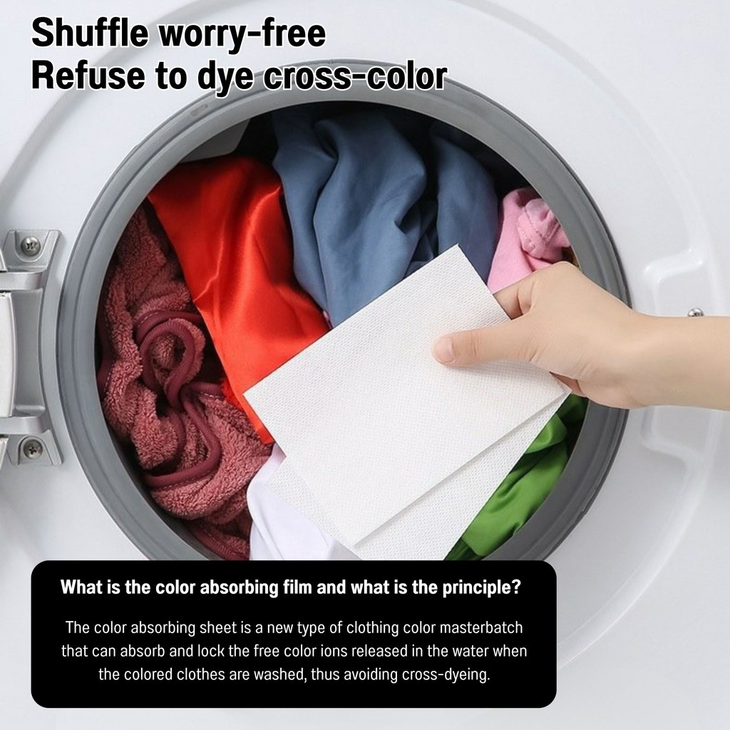 100pcs Anti Dye Paper Color Absorb Sheet Fabric Colour Absorb Washing ...