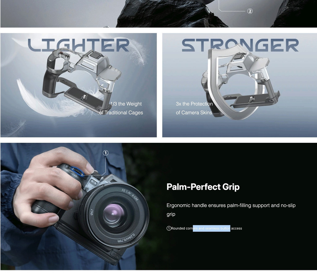 SmallRig Hybrid Modular Full Camera Cage Protection Camera Case for ...