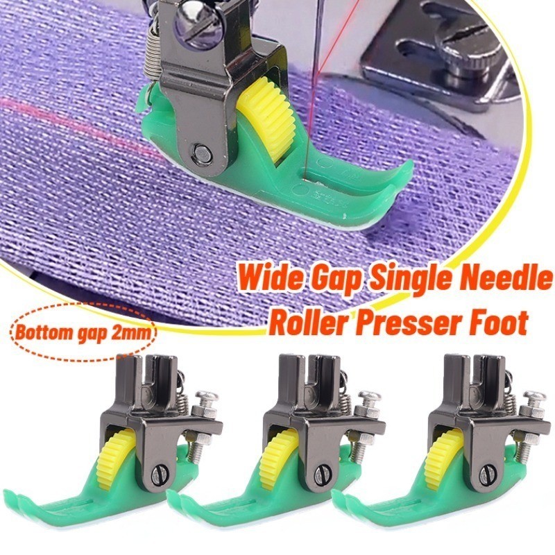 Universal Industrial Sewing Machine Wide Roller Presser Foot ...
