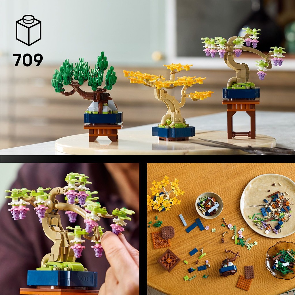 LEGO 10373 Botanicals Mini Bonsai Trees Building Kit (709 Pieces ...