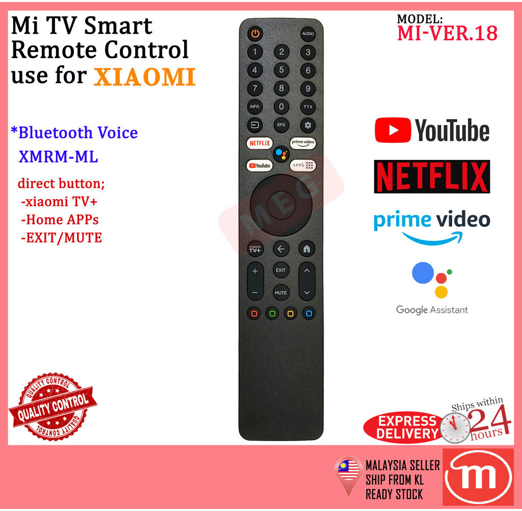 XIAOMI MI TV BOX REMOTE CONTROL NETFLIX / YOUTUBE/ PRIME VIDEO / Home ...